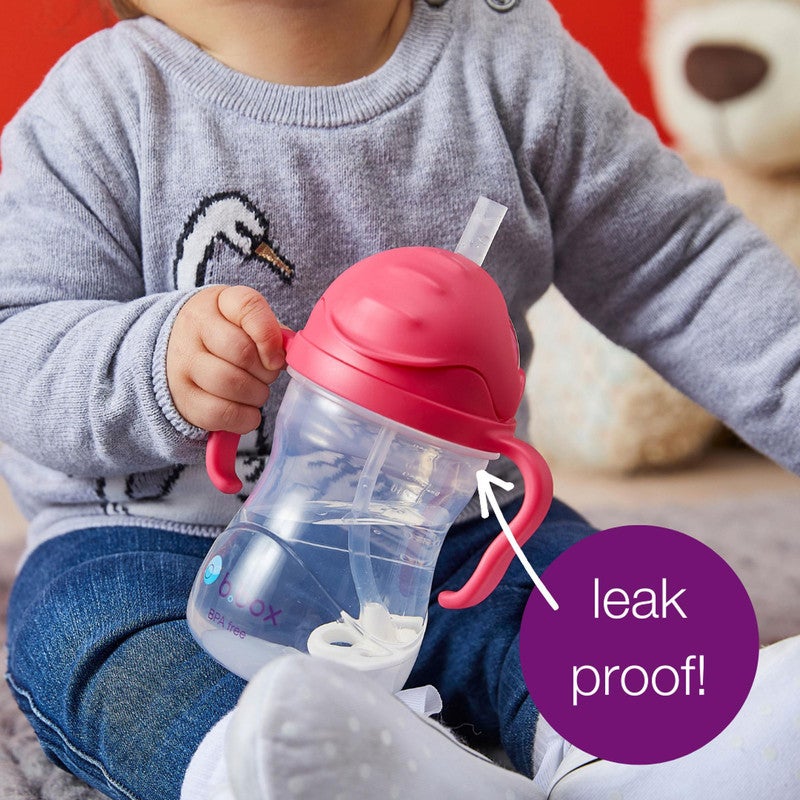 B.Box Leakproof Sippy Cup with Weighted Straw | 240ml (8.1 fl oz) | BPA Free | Easy Grip Handles | For Babies & Toddlers – Pistachio - Image 4