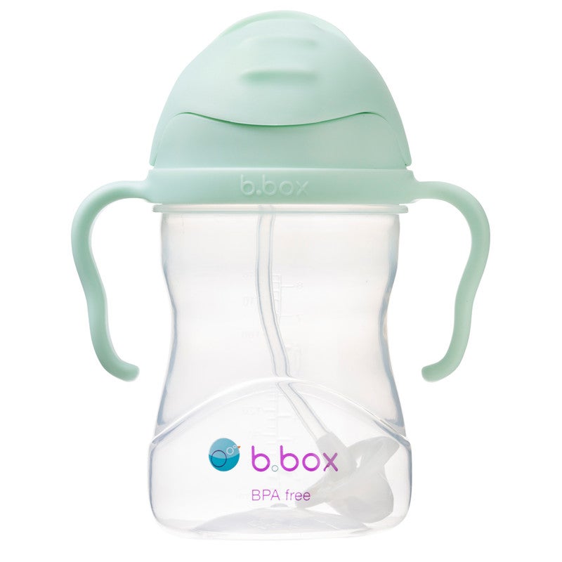 B.Box Leakproof Sippy Cup with Weighted Straw | 240ml (8.1 fl oz) | BPA Free | Easy Grip Handles | For Babies & Toddlers – Pistachio - Image 1