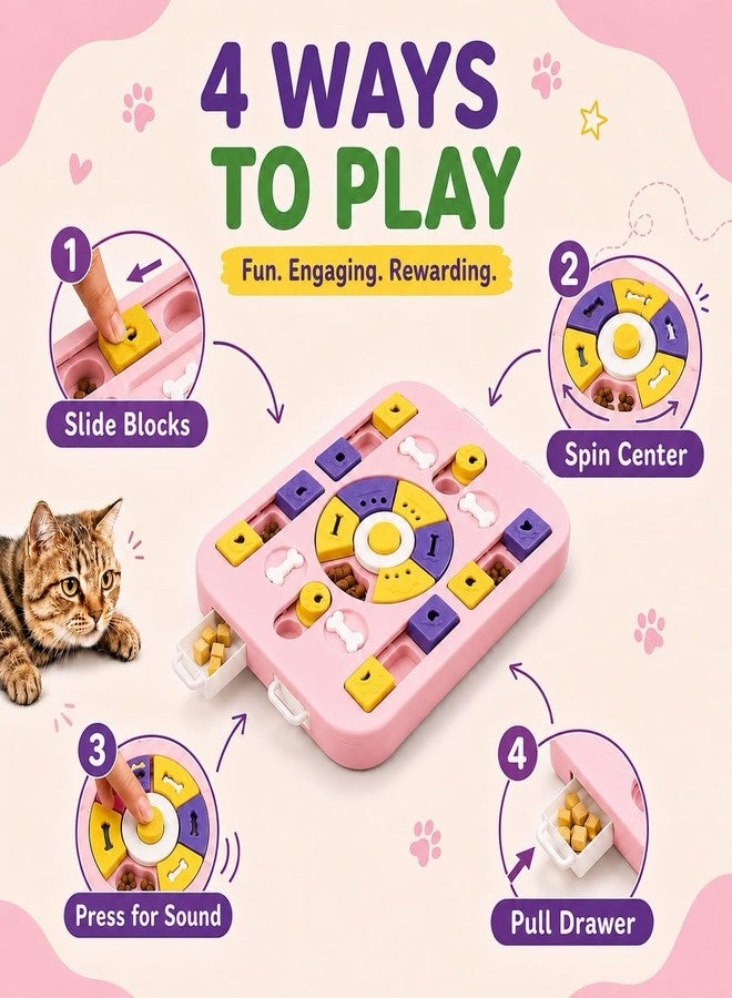 HAOYEGUOJI Interactive Cat Puzzle Toy, Maze Slow Feeder, 11.3 in - Image 3