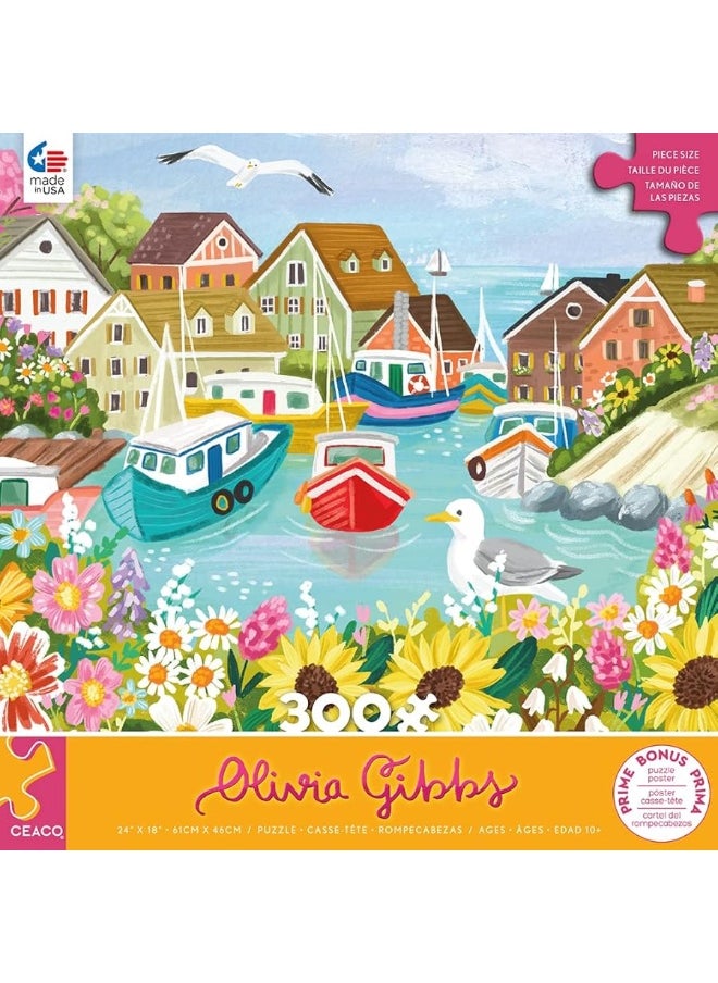 Ceaco Ceaco - Olivia Gibbs - Sea Town Harbor - 300 Piece Jigsaw Puzzle  - Image 4