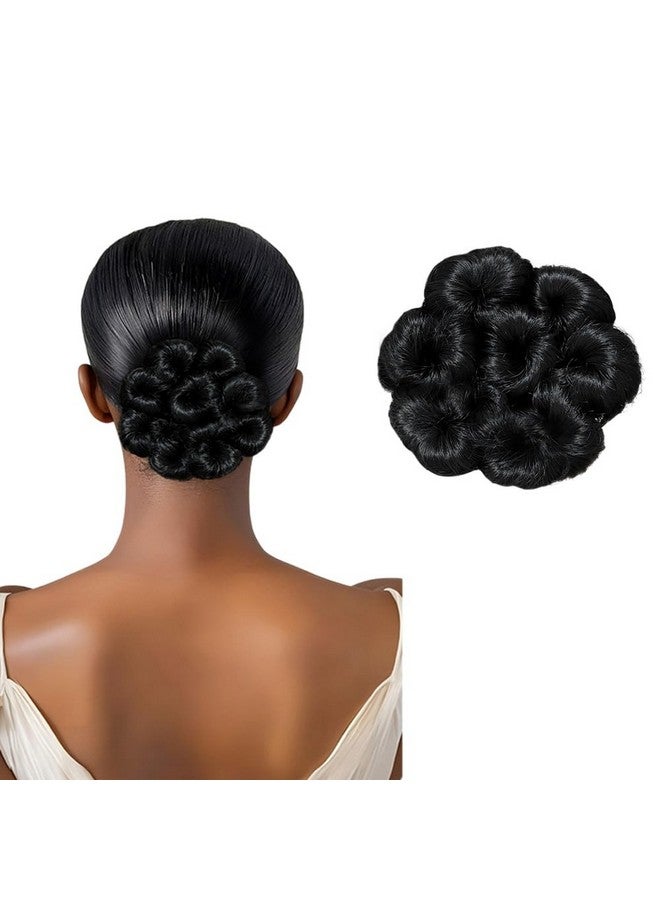 BLUSHIA Black Hair Juda Bun Fashion With Elastic Rubber Band Dory Panja For Girls - Image 1
