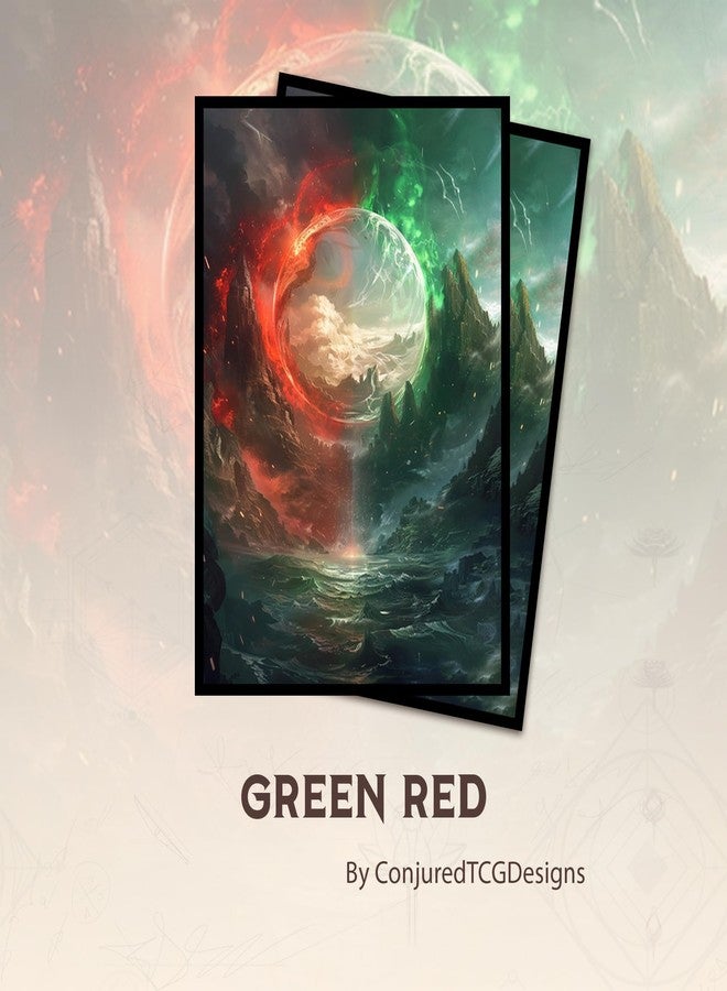 Paramint Green Red MTG Card Sleeves (Smooth) - 104 Count Standard Size TCG Sleeves - Compatible with Magic The Gathering - Double Sleeving - Original Art Design, Premium Protection - Image 2