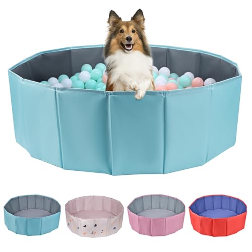 ChengFu Dog Ball Pit Ball Pit for Toddlers Foldable Ball Pit for Dogs Dog Ball Pit for All Types of Dogs Suitable for Indoor and Outdoor Activities 3937inches in DiameterNo Ball Included - Image 1