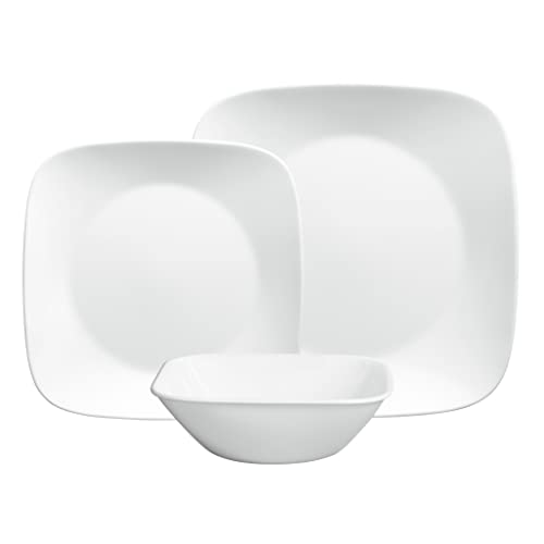 Corelle Dinner Plate, Pure White, 12 Pc Set - Image 1