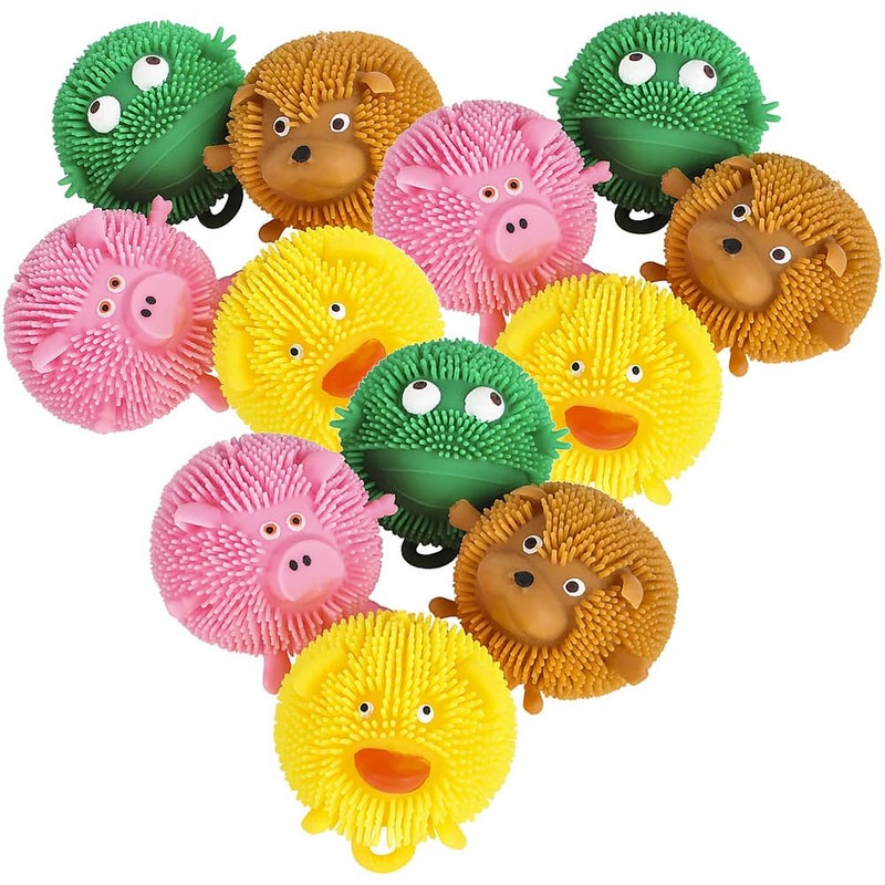Rhode Island Novelty RIN Squishy Farm Critters Box of 12 Animals