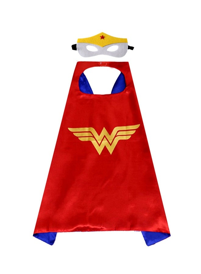 Wonder Woman Cape and Mask Costume Set for Kids– Kids Superhero Costume for Girls – Wonder Woman Costume Halloween Costume for Girls,Cosplay Dress Up for Role Play - Image 4