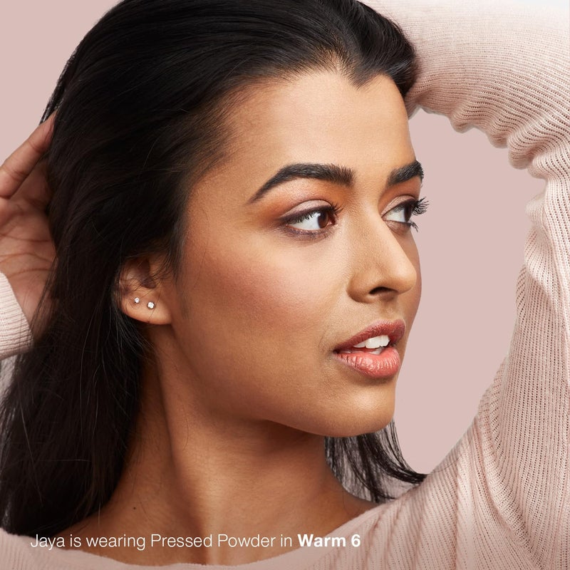 Mineral Fusion Pressed Powder Foundation, Warm 6 - Dark Tan Skin w/Golden Undertones, Age Defying Foundation Makeup with Matte Finish, Talc Free Face Powder, Hypoallergenic, Cruelty-Free, 0.32 Oz - Image 5