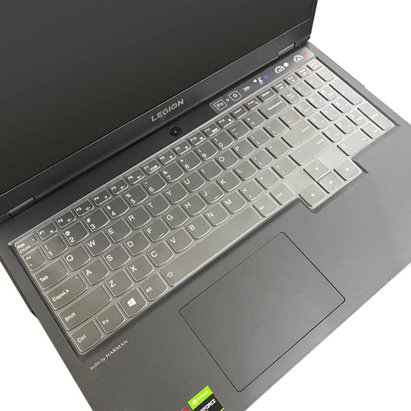 CaseBuy غطاء لوحة المفاتيح لجهاز لينوفو ليجن 5 5i 5p 5pi 15.6 17.3/ برو 5 5i 7 7i (الجيل 8/9) 16، ليجن 9 16IRX8 16IRX9/برو 9i الجيل 9 16/ سليم 7 7i(الجيل 9/الجيل 8/7/6)، لينوفو LOQ 15.6 16 بوصة، شفاف - Image 1