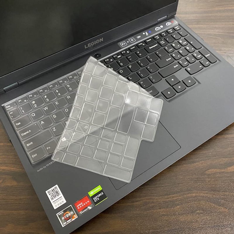 CaseBuy غطاء لوحة المفاتيح لجهاز لينوفو ليجن 5 5i 5p 5pi 15.6 17.3/ برو 5 5i 7 7i (الجيل 8/9) 16، ليجن 9 16IRX8 16IRX9/برو 9i الجيل 9 16/ سليم 7 7i(الجيل 9/الجيل 8/7/6)، لينوفو LOQ 15.6 16 بوصة، شفاف - Image 3