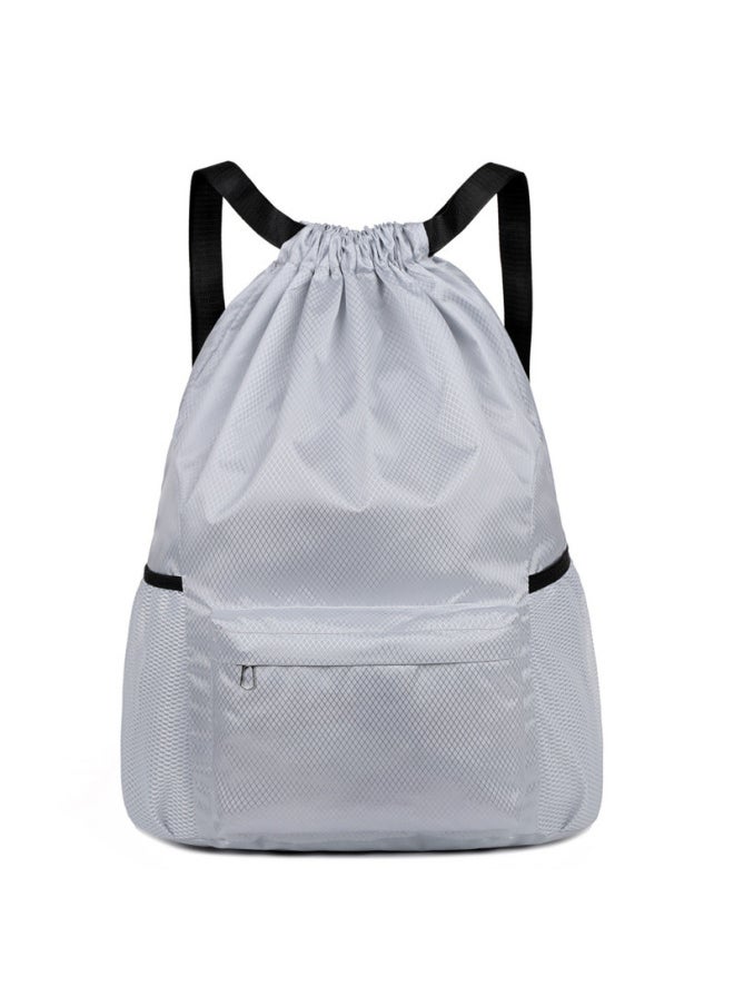 Generic Company Activity Drawstring Bow Pocket Swimming Storage Travel Backpack Sports Training Basketball Backpack Logo Printed-Color:Fruit Green-Capacity:Below 20l  - Image 4