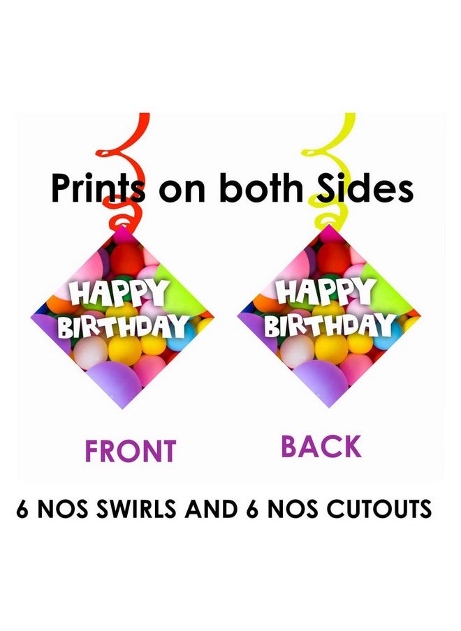 Balloonistics Balloonistics Magical Unicorn Swirls Hanging Decorations for Unicorn Theme Birthday Party Pack of 6  - Image 4