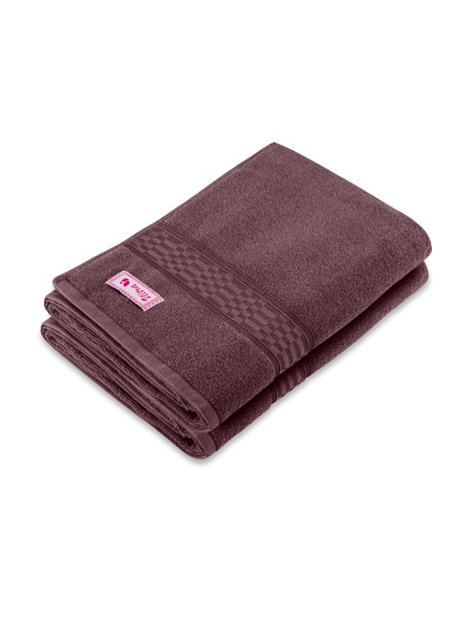 BYFT Home Ultra (Burgundy) Premium Cotton Bath Sheet (90 X 180 Cm-Set Of 2) Highly Absorbent, High Quality Bath Linen With Checkered Dobby 550 Gsm - Image 3