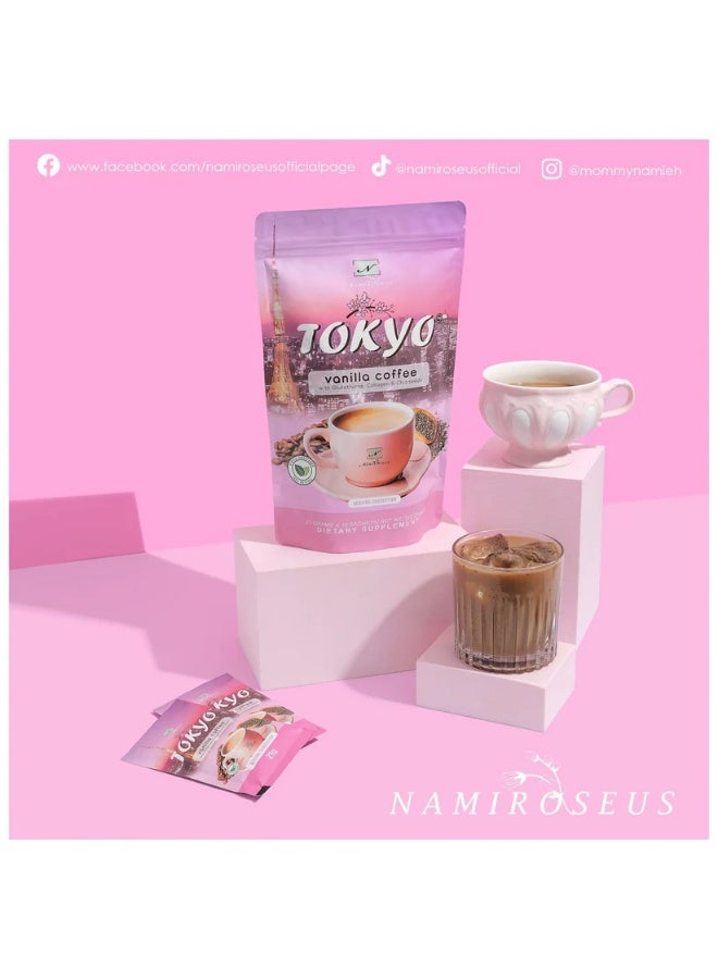 Namiroseus Tokyo Vanilla Coffee | 10 Sachets | Glutathione, Collagen, Chia Seeds | Keto-Friendly, Antioxidant-Rich, Skin & Wellness Support - Image 4