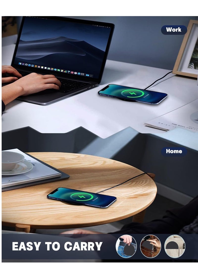 Wireless Charger for iPhone Charger Fast Charging 15W Max, Compatible with iPhone 14/13/12 Series, Samsung Galaxy Series, Magnetic Phone Charger Mag Safe Charging Pad(Transparently)