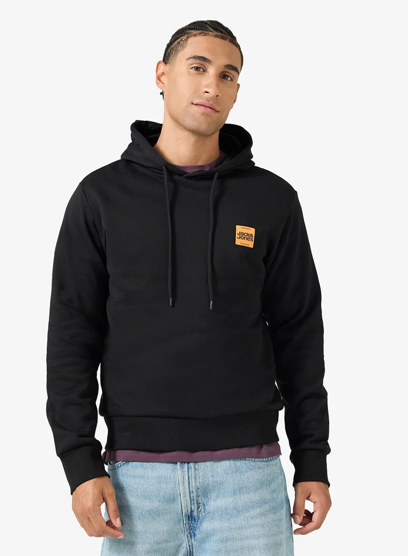 JACK & JONES Logo Regular Fit Pullover Hoodie