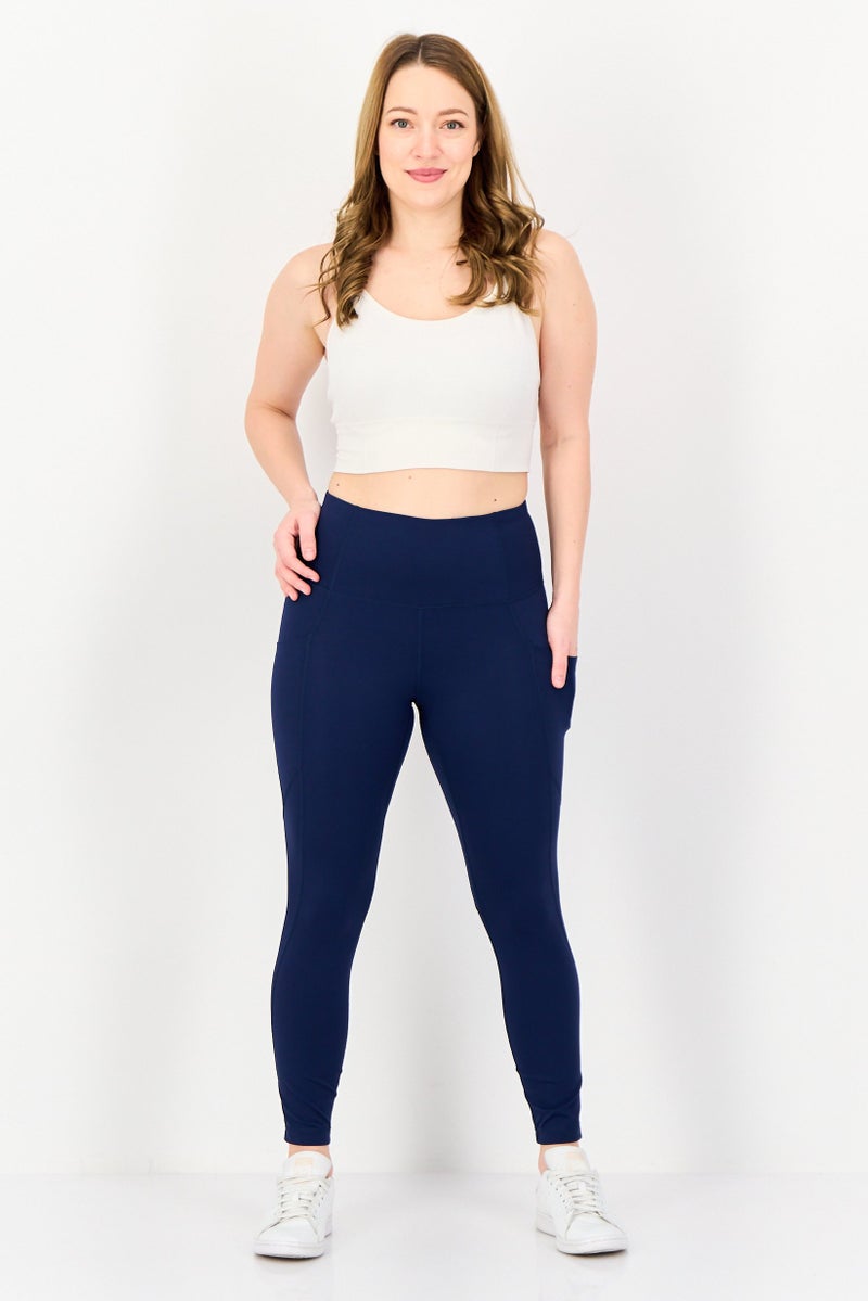 Member's Mark Women Plain Pull On Leggings, Navy - Image 4