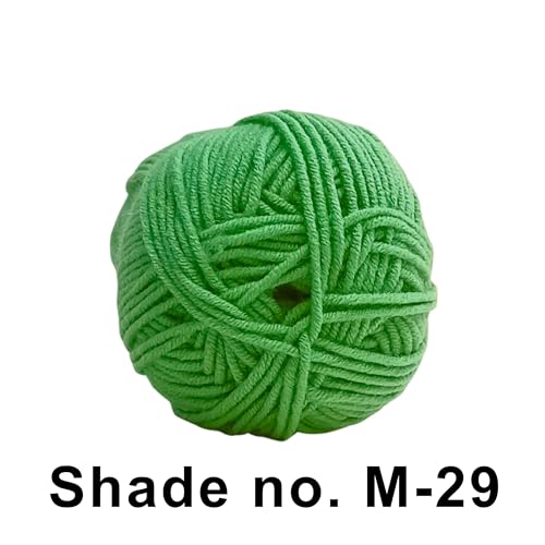VCR 4ply Parrot Green Yarn, 100 Grams Hank, 190 Meters Length, Acrylic Ball for Crochet and Knitting, Soft Crosia Threads, Pack of 1 Yarn, Suitable for DIY Crafts - Image 2