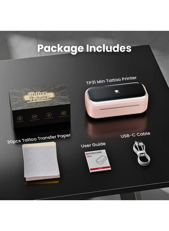 Pink Phomemo TP31 Wireless Tattoo Stencil Printer Portable Mini Thermal Printer for Artists - Image 1