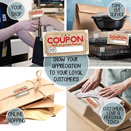 Lone Star Art Business Coupon Thank You Cards - Small Business Essentials and Supplies, Minimalist Blank Note Card, Stationery Set of 50 3.5 x 2 Standard Business Card, Small Business Thank You Cards - Image 3