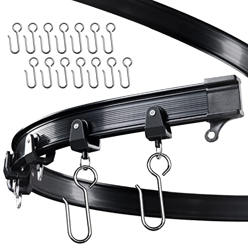 UrbanRed Flexible Bendable Ceiling Curtain Track, 16.4FT (5m), Mount for Rail with Curtain Tracks System, Room Divider, Curtains Rod, RV Ceiling Track for Curtains, Black - Image 1