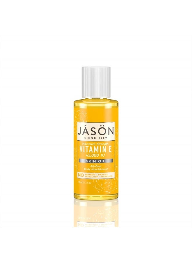 Jason Vitamin E 45,000 IU Skin Oil, Maximum Strength, 2 Ounce Bottle - Image 1