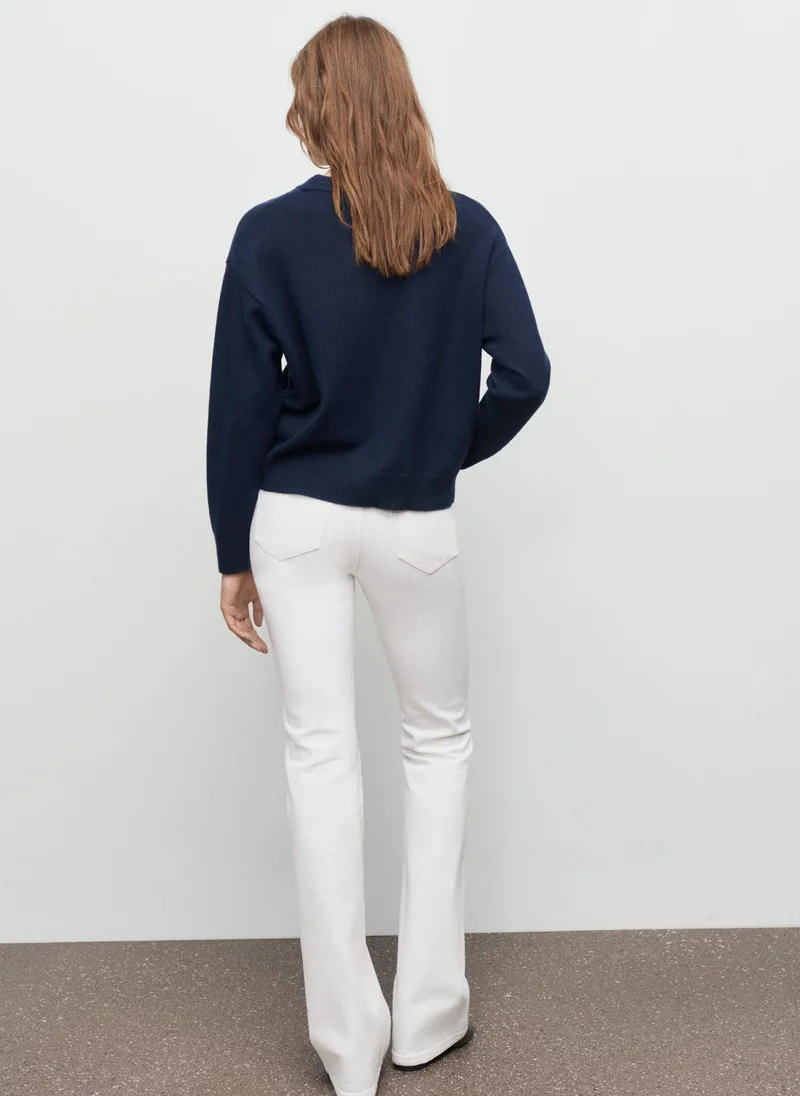 MANGO Round-neck knitted sweater