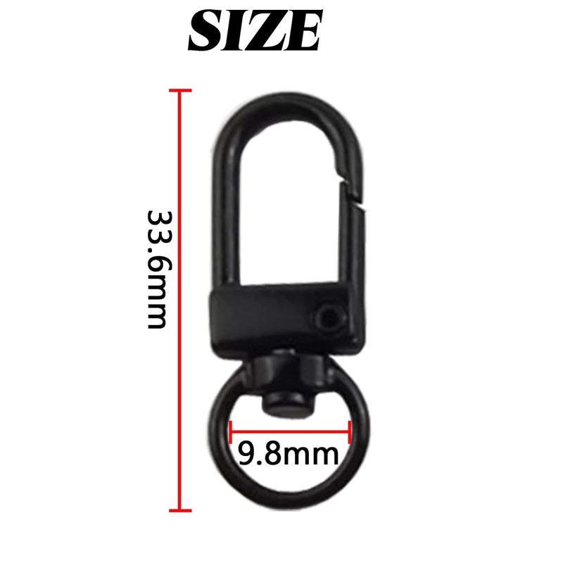 Nsbell 50Pcs Colorful Metal Lobster Claw Clasps Swivel Lanyards Trigger Snap Hooks Strap With Key Rings Diy Accessories For Bag Key Chains Connector Jewelry Making  10 Colors - Image 2