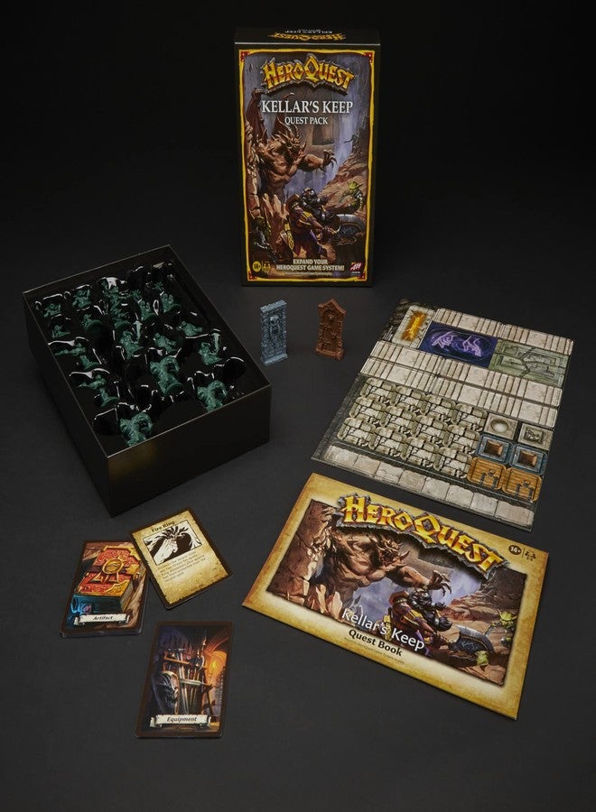 أفالون هيل توسعة لعبة HeroQuest Kellar's Keep من Hasbro Gaming Avalon Hill، لعبة لوحية لاستكشاف الأبراج المحصنة، مناسبة للأعمار من 14 عامًا فما فوق، من 2 إلى 5 لاعبين، تتطلب نظام لعبة HeroQuest للعب. - Image 4