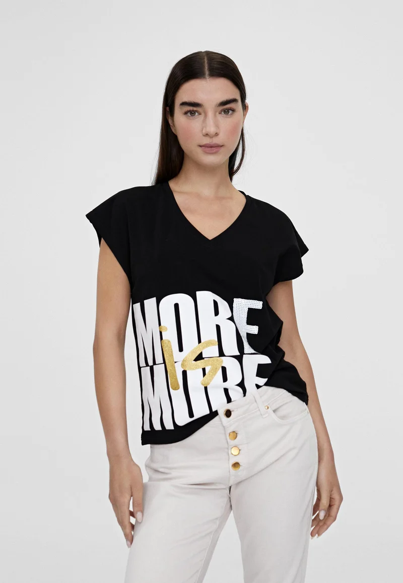 Lola Casademunt T-shirt with more is more positioning