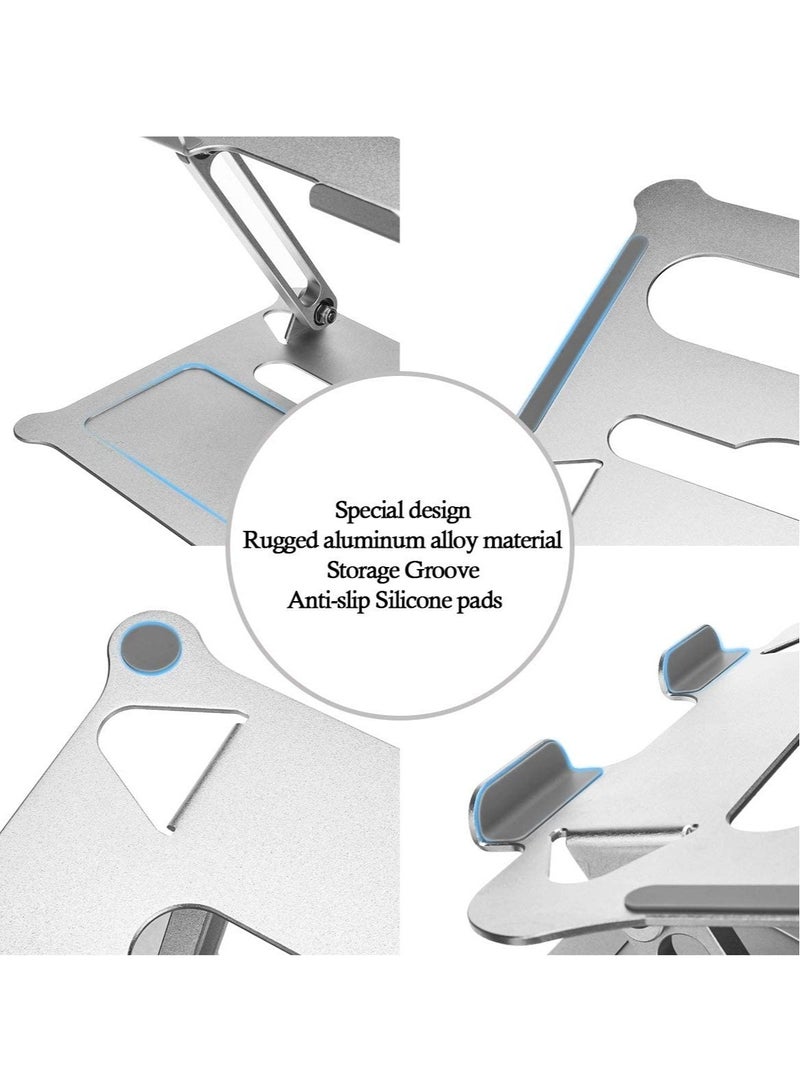 Adjustable Laptop Stand, Ergonomic Laptop Stand for Desk , Light Weight Aluminum Laptop Holder, Computer Stand Compatible with Mac MacBook Pro Air, Lenovo, HP, Dell - Image 2