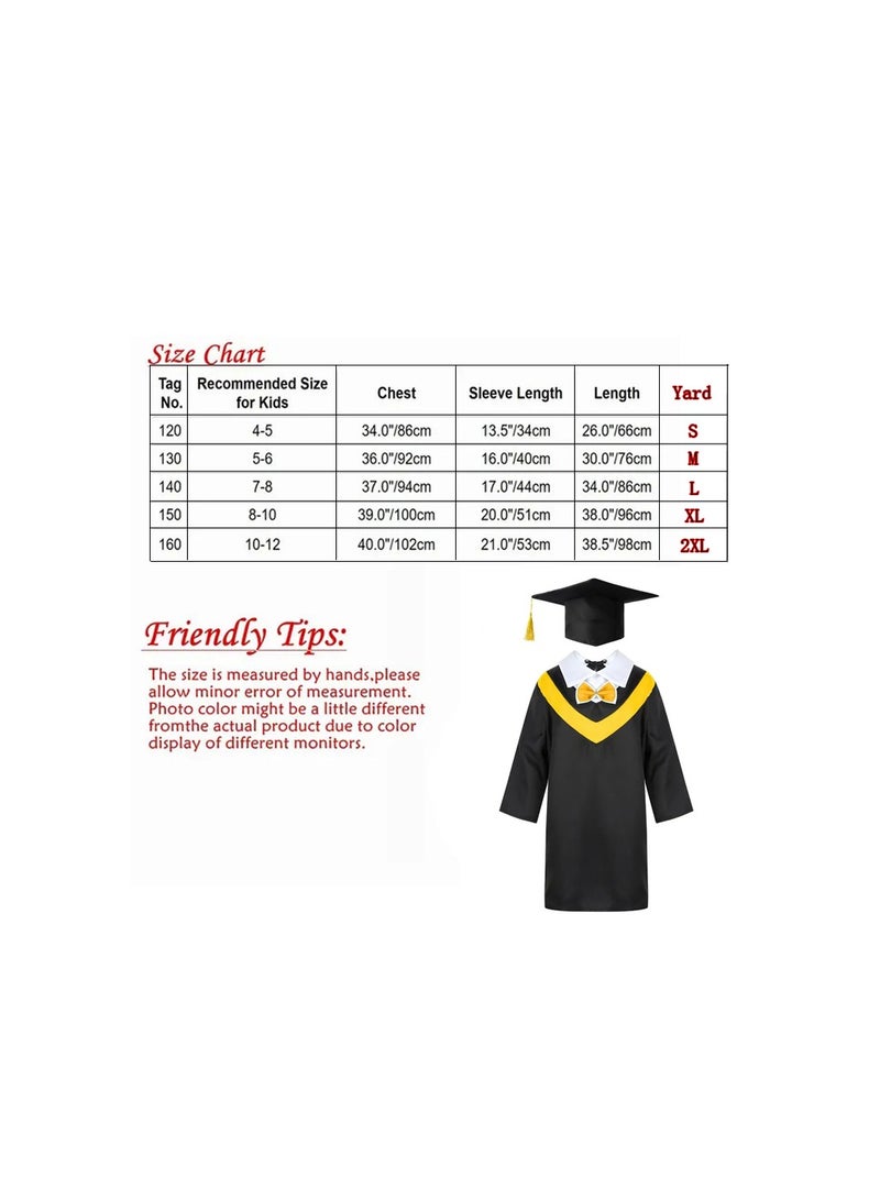 1-Pieces Children Preschool and Kindergarten School Graduation Uniforms Set,Kids Children Graduation Tassel Cap and Gown - Image 2