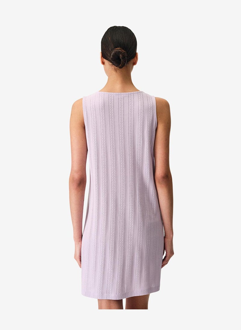 Penti Women Blossom Solid Sleeveless Lilac Night Dress - Image 2