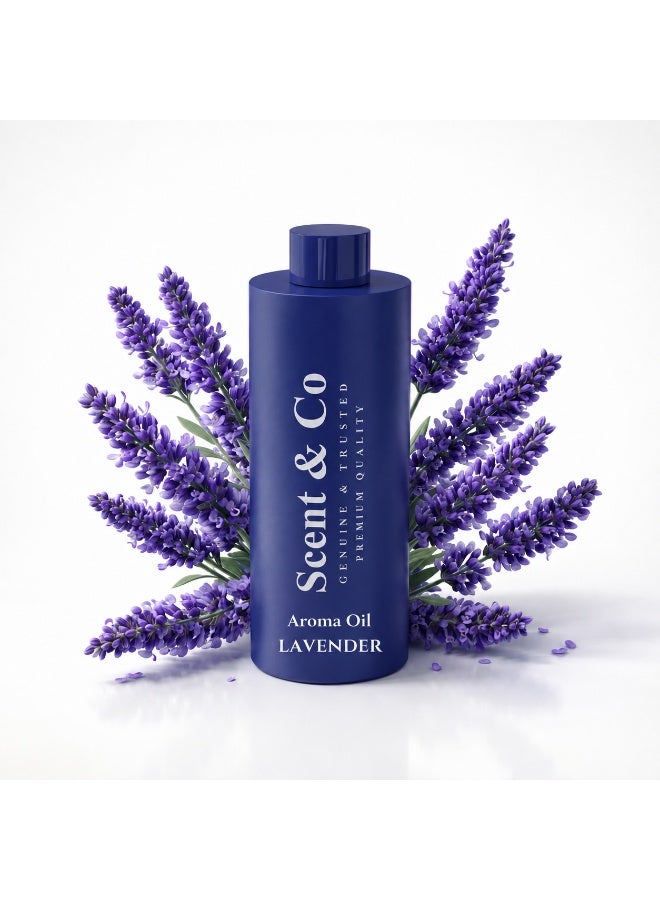 Scent & Co LAVENDER Aroma Oil Diffuser 500ML Natural Essential Oils UAE Blend with Gentle Thyme & Soothing Lavender for Home, Office & Wellness Spaces in UAE - Image 1