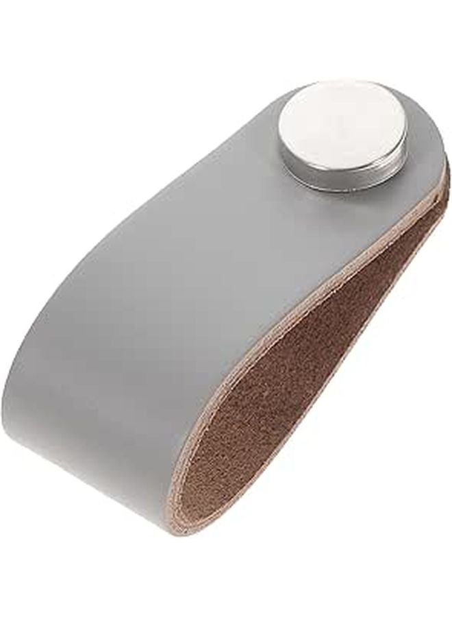 96mm Gray Brushed Leather Cabinet Door Pulls Drawer Handles for Wardrobe Cupboard Furniture Easy Installation Home Hardware - Image 1