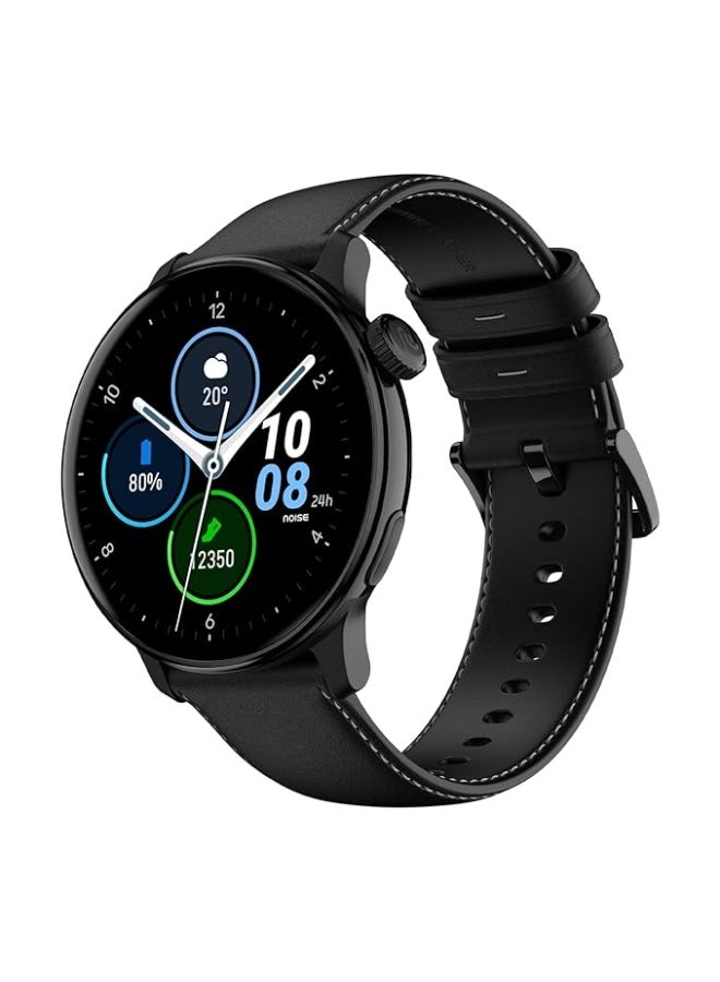 Noise Pro 6R 1.46" AMOLED Smart Watch, 1000 NITS, Powered by AI Pro, Built-in GPS, Strava Integration, Stainless Steel Dial, Video Watch Faces, 3ATM, Emergency SOS, TWS Connectivity (Classic Black) - Image 1