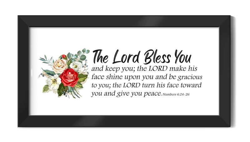 Elben Creatives The Lord bless you and keep you Numbers 62426 Bible Verse Photo Frame Home Decor - Image 1