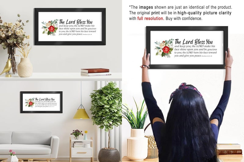 Elben Creatives The Lord bless you and keep you Numbers 62426 Bible Verse Photo Frame Home Decor - Image 2