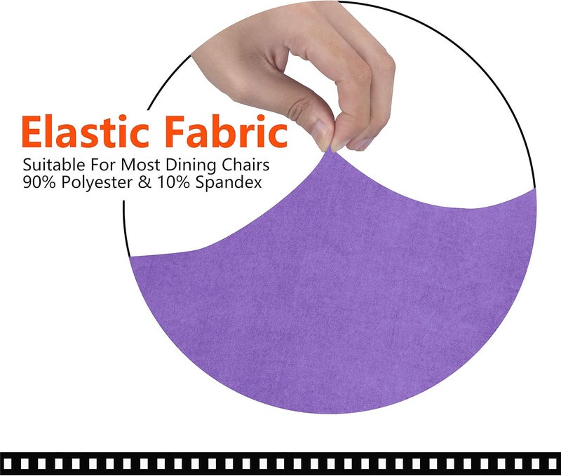 SARAFLORA Office Chair Cover - Large, Light Purple, Removable With Zipper for Universal Rotating Desk Chair - High Seat Washable Protector for Pet - Image 3