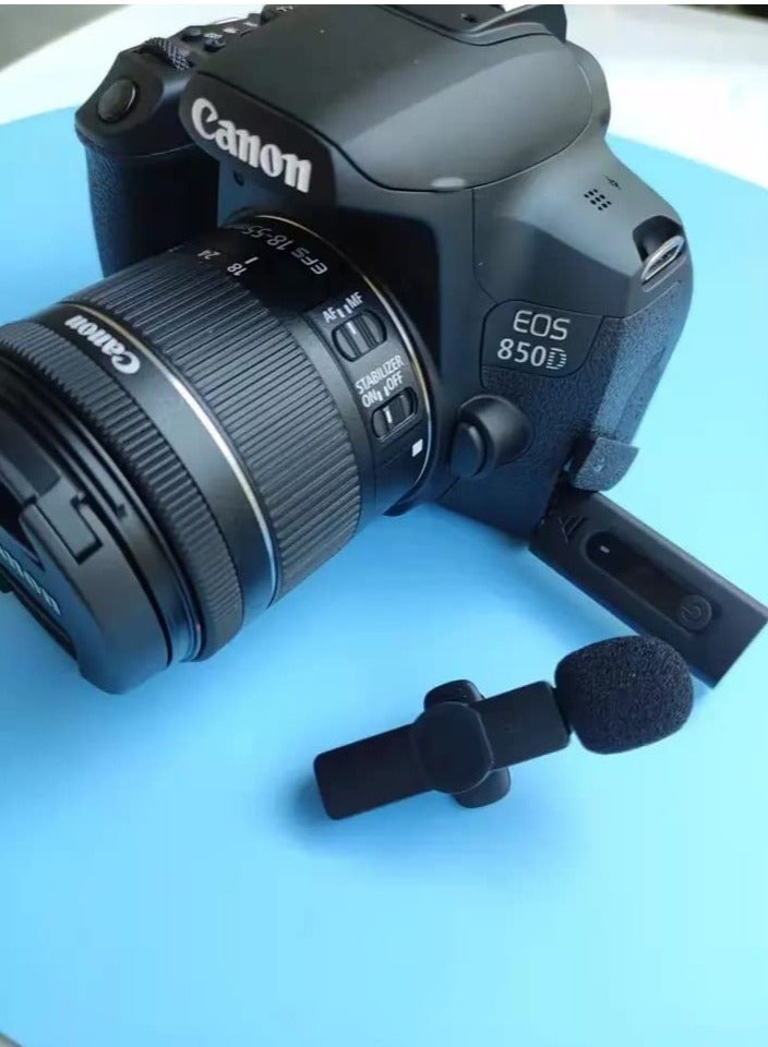 ELTRAZONE K35 Wireless Mic For Smartphones Laptop Desktop iPhone Collar Microphone Compatible With 3.5mm Jack Devices Wireless Mic For YouTube Vlogging ASMR Recording Podcast Interview Black - Image 3