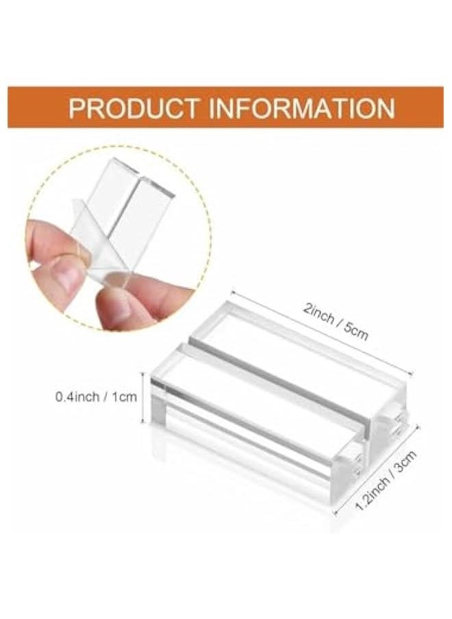 HOOKOR Acrylic Stand, Card Holder Desk Number, Holds 1.2 Inch Card Holder Clear Card Display Holder for Dining Table Shop Office Wedding Photo Painting Business Card Holder (c2)  - Image 3