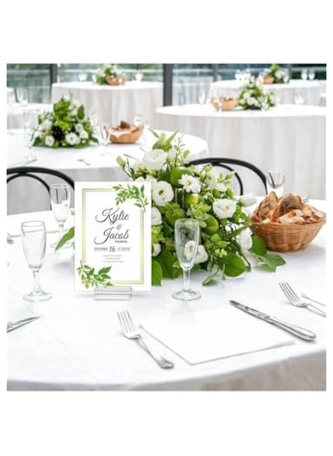 HOOKOR Acrylic Stand, Card Holder Desk Number, Holds 1.2 Inch Card Holder Clear Card Display Holder for Dining Table Shop Office Wedding Photo Painting Business Card Holder (c2)  - Image 5
