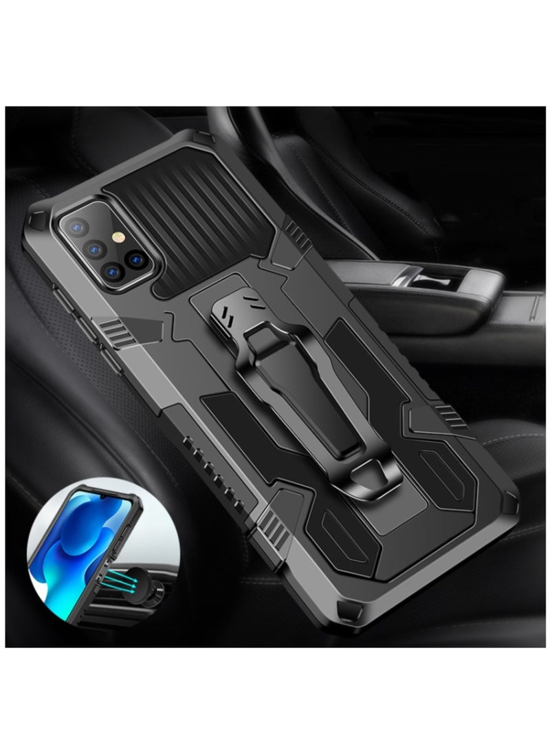 Generic - Case for Samsung Galaxy A21s Machine Armor Warrior Shockproof Pc Tpu Protective Cover Black - Image 1