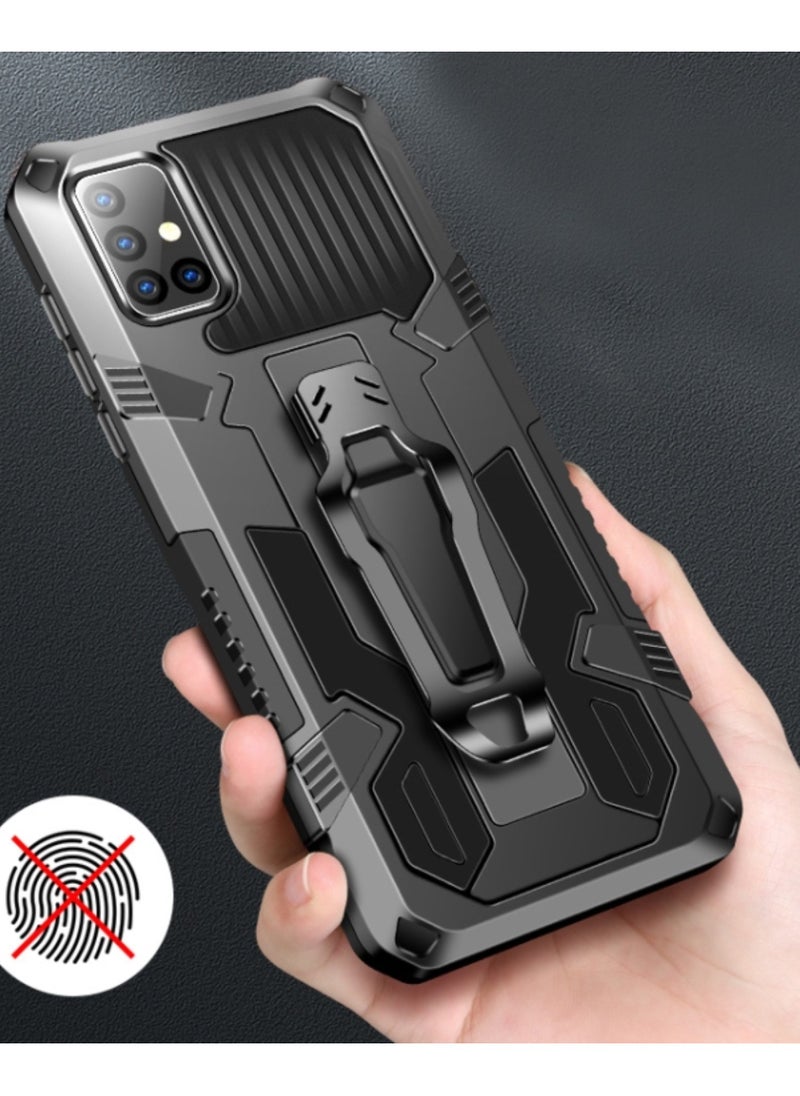 Generic - Case for Samsung Galaxy A21s Machine Armor Warrior Shockproof Pc Tpu Protective Cover Black - Image 1
