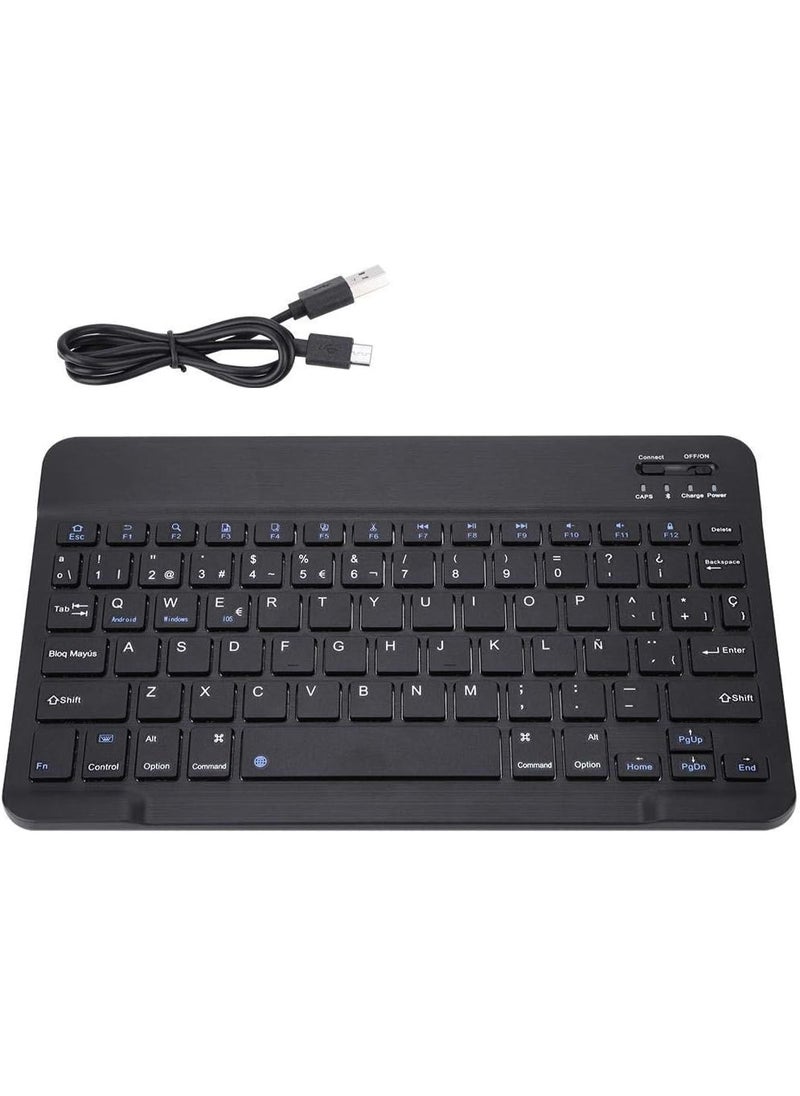 ELTRAZONE Wireless Keyboard Ultra Slim Spanish Layout | Multifunctional Bluetooth Mini Keyboard with Touchpad | Portable Wireless Keyboard for iOS, Microsoft, and Android Devices | Compact and Lightweight Design | Ideal for Tablets, Laptops, and Smartphones  - Image 5