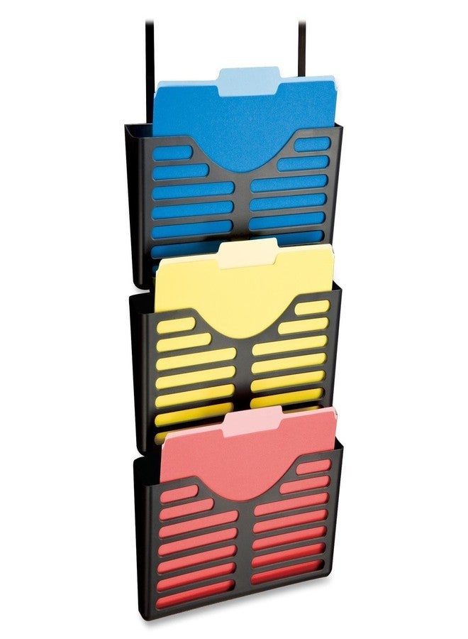 Lorell LLR80666 Plastic Hanging Triple Pocket File Set - Image 2