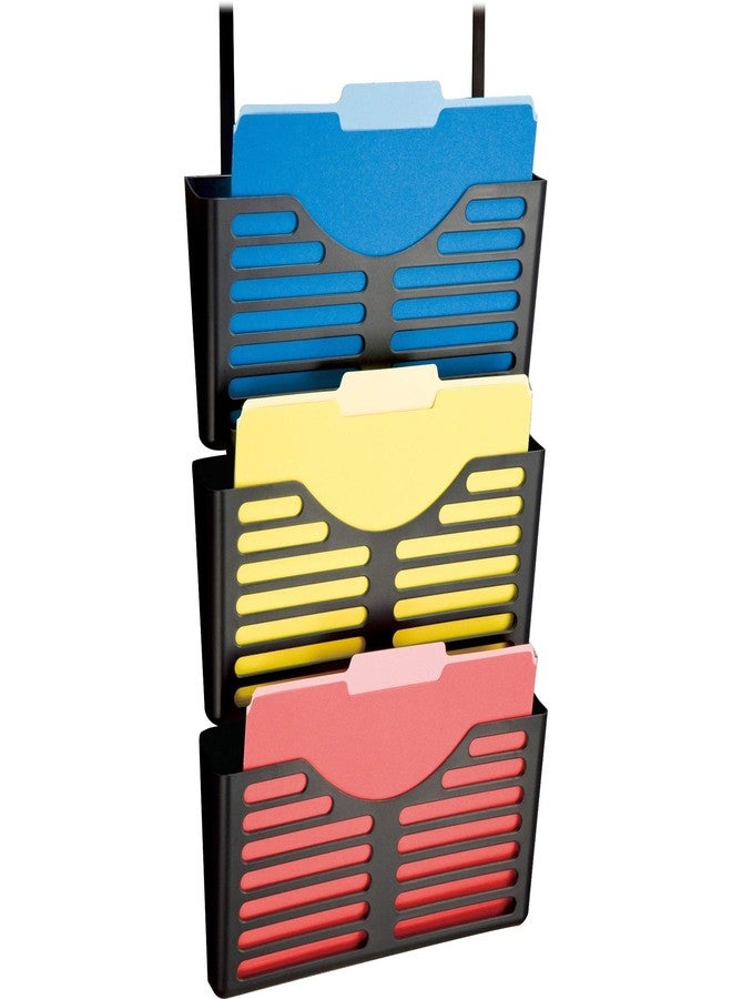 Lorell LLR80666 Plastic Hanging Triple Pocket File Set - Image 1