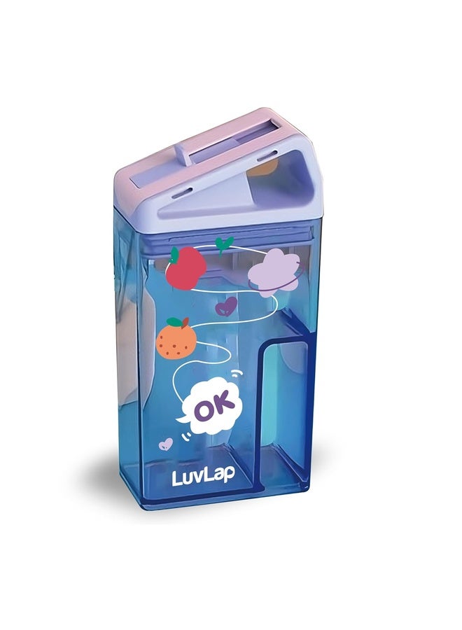 Luvlap Aqua Baby Sipper (Pink), 240ml, Touch Flow Mechanism, Leak-Proof Design, Dual-Purpose Lid, Transparent Body, Food-Grade Silicone Straw, Drop Resistant. Monitor Liquid Intake, Stain & Odor Proof - Image 1