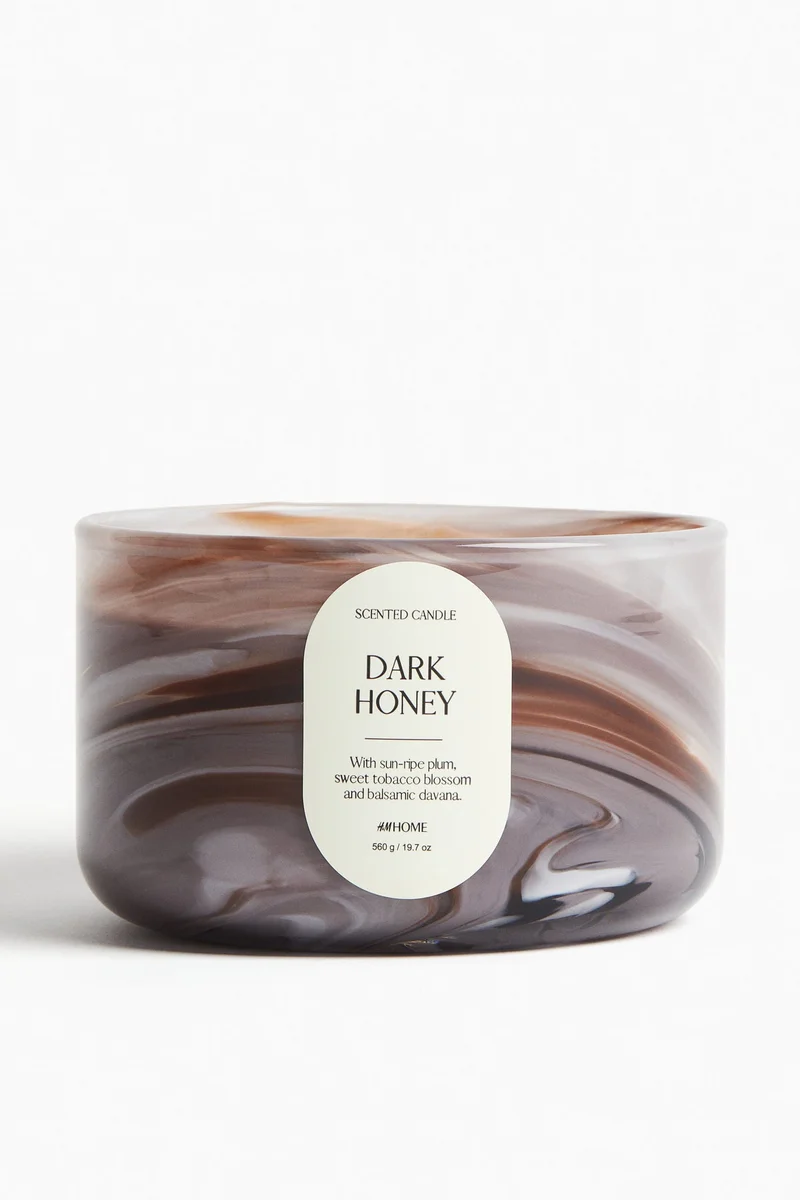 H&M Large scented candle in glass holder