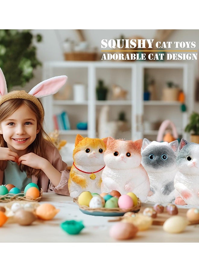 Big taba Squishy Cat, Handmade Squishy Cat Stress Relief Toy for Adult/Kids, Cute  Soft Kitty-cat Design, Perfect Squeeze Toys Gift for Relaxation and Funn (Orange Cat) - Image 4