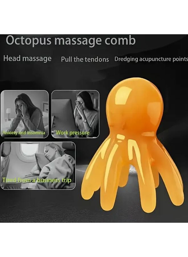 Octopus Head Massager Handheld Tool For Muscle Relaxation Ergonomically Designed 1 Piece Random Color - Image 5